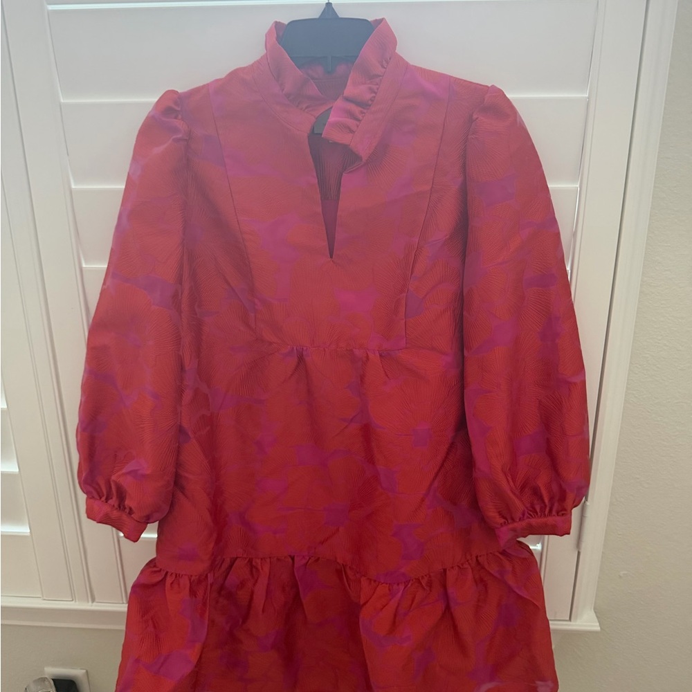 Tuckernuck Pink and Red Embroidered Dress